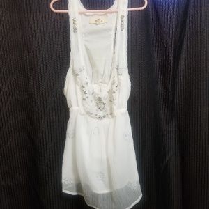 Hollister beaded racer back tank top